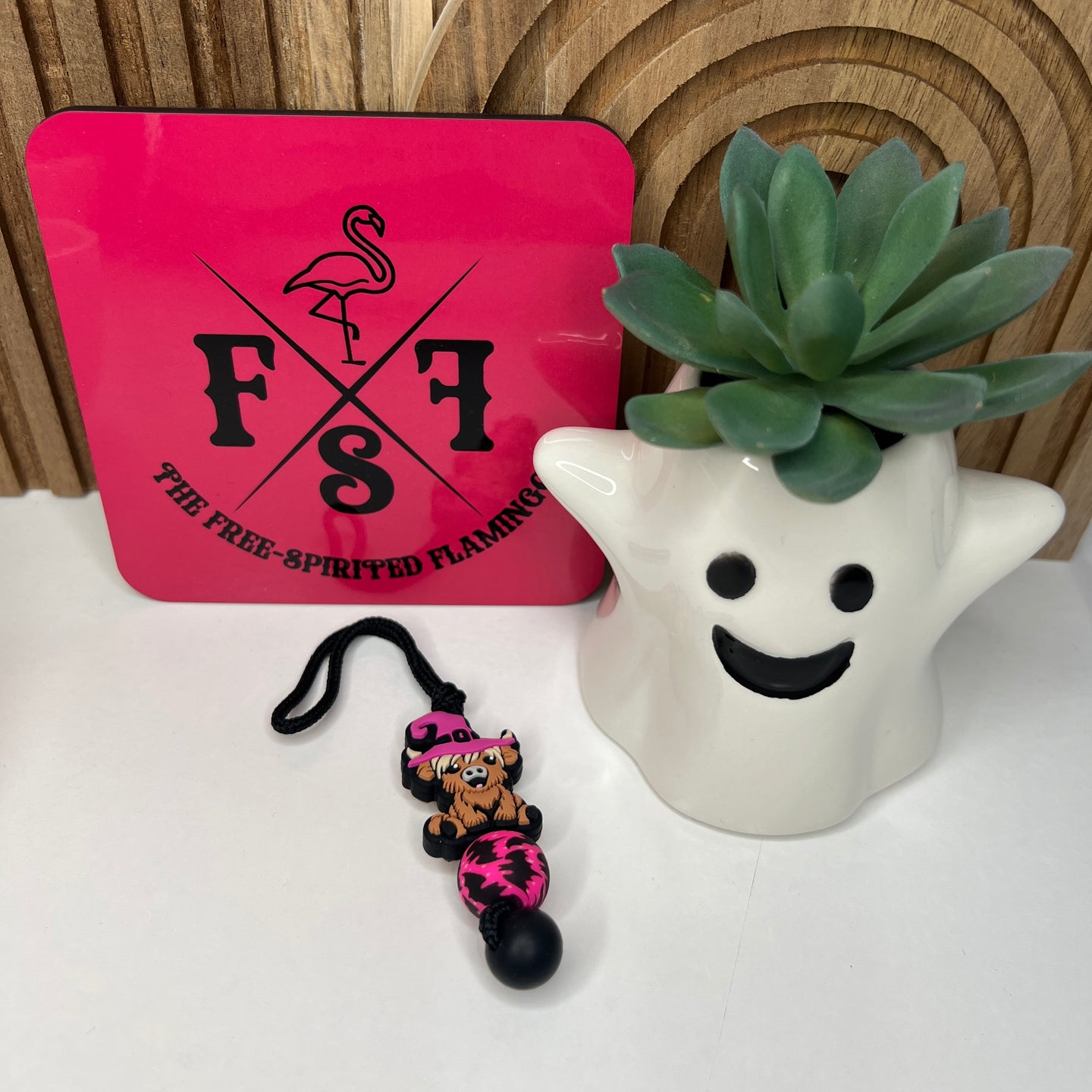 Witchy Moo Zipper Charm